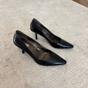 Calvin Klein Black Leather Women's Heels